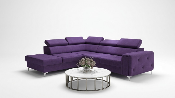 Design Eckcouch L-Form Couch Polsterung Luxus Wunnzëmmer Soft Style Couchen Nei