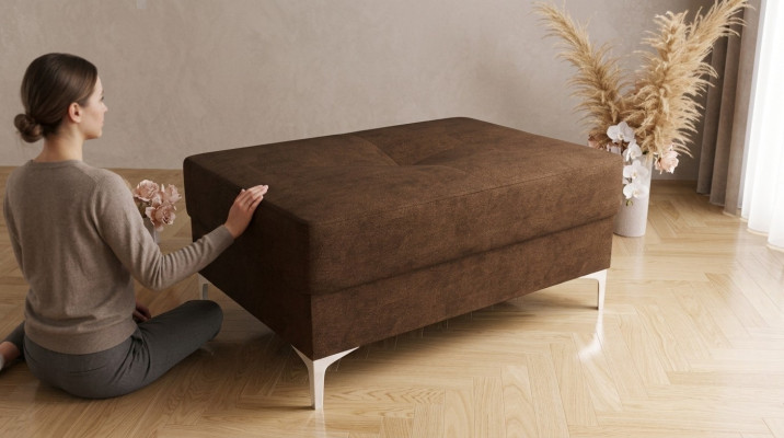Couch Textil Sëtz Nei Fousshocker Polster Hocker Bänk Bäistellhocker