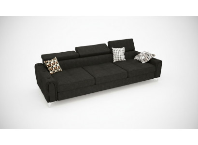 Sofa 3-Sëtzer Textil Lieder Sofas Couch Polster Luxus Miwwel Moderne Dräisëtzer