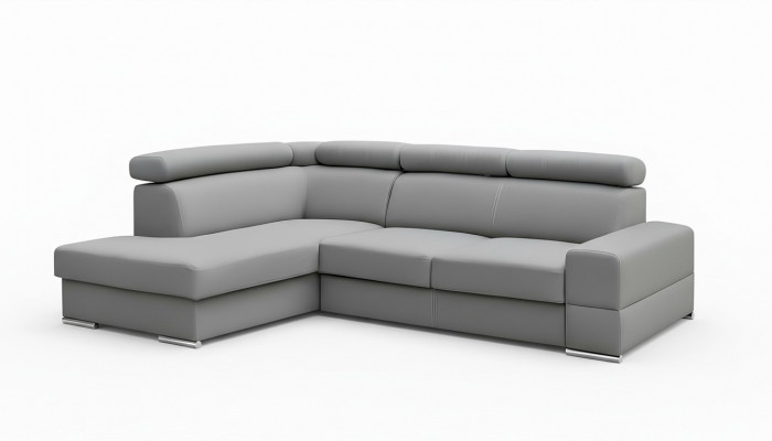 Héichwäertegt Wunnzëmmer Sofa Ecksofa L-Form Bettfunktioun Textil Modern Couchen