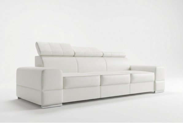 Design XXL Canapé Sofa 4 - Sitzer Couch Lieder Polster Wäiss Luxus Sofa Véiers etzen