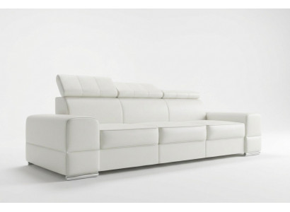 Design XXL Canapé Sofa 4 - Sitzer Couch Lieder Polster Wäiss Luxus Sofa Véiers etzen