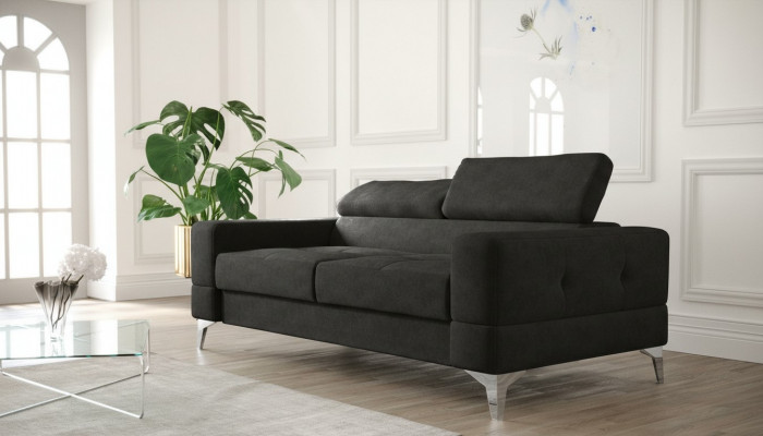 Zwee-Sëtz-Lieder-Sofa Couch Holz Couch Polster Sofa 2 Sëtz Textil Couchen Nei
