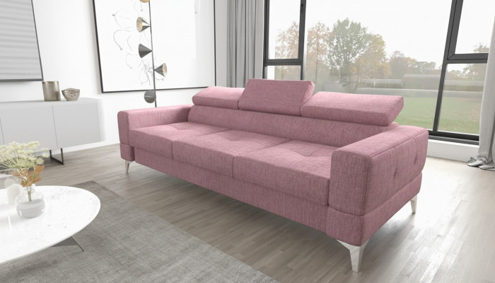 Dräisëtzeger Canapé Polster Design Sofa Modernen 3er Sëtz Zëmmer Miwwel Rosa Canapéen