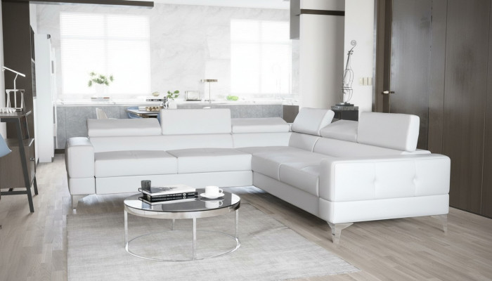 Eckcouch Wunnzëmmer L Form Couch Design Polsterung Textil Modern Couchelen