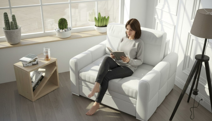 Luxus Fernseh Relax Chesterfield Club Fauteuil Lounge 1 Sëtz Stëff