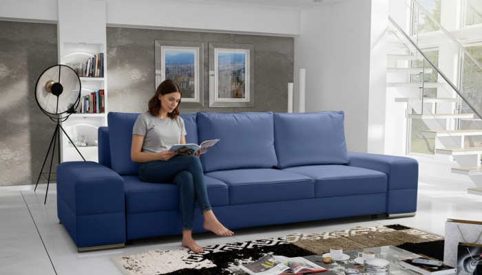 Couch Kënschtleoder Sofa Edelt Design Designer 3-Sëtzer Miwwelen Klassesch Miwwelen XXL