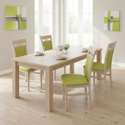 Garnitur Fotel Nei 4x Still Stull Polster Design Lounge Kichen Sëtz Iesszëmmer