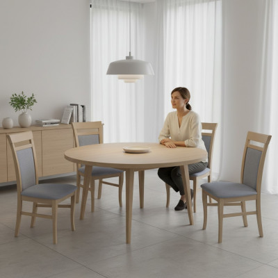 Set 4x Design Stull Textil Liegestull Polster Stiller Gastro Iesszëmmer Holz Stoff