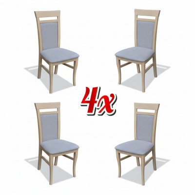 Set 4x Design Stull Textil Liegestull Polster Stiller Gastro Iesszëmmer Holz Stoff