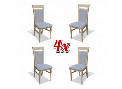 Set 4x Design Stull Textil Liegestull Polster Stiller Gastro Iesszëmmer Holz Stoff