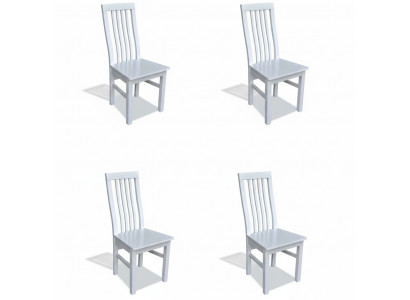 Set vun 4x Luxusdesign Massivholz Stiller fir d'Sitzveranda, Kichen oder Iesssall nei.