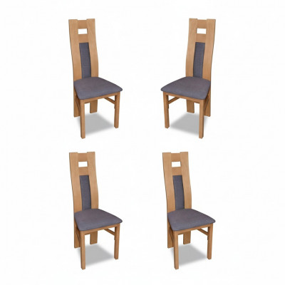 Grupp Sëtz Polster Lehn Still Garnitur Holz Massiv Luxus Sëtz Set 4x Stull