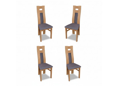 Grupp Sëtz Polster Lehn Still Garnitur Holz Massiv Luxus Sëtz Set 4x Stull