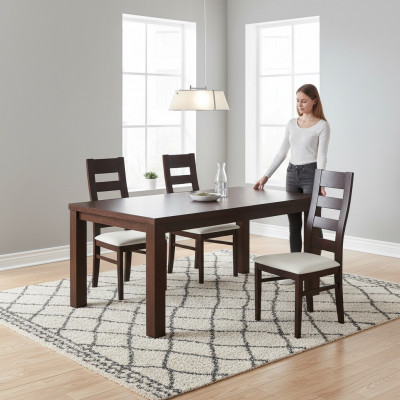 Stillen Gastro Iesszëmmer Stof Nei Design Set 4x Fauteuil Stull Holz Textil Polster.