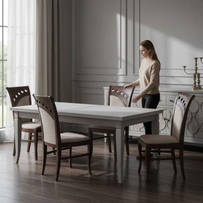 Design Still 4x Grupp Fauteuil Still Set Samett Textil Nei Iesszëmmer Restaurant