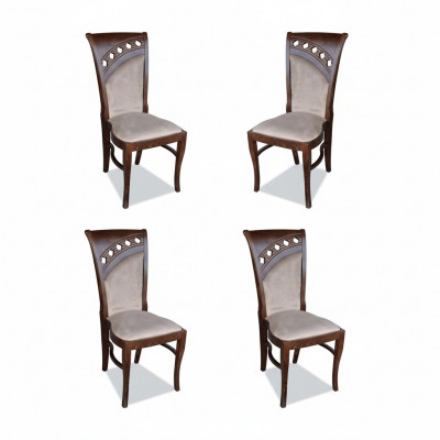 Design Still 4x Grupp Fauteuil Still Set Samett Textil Nei Iesszëmmer Restaurant