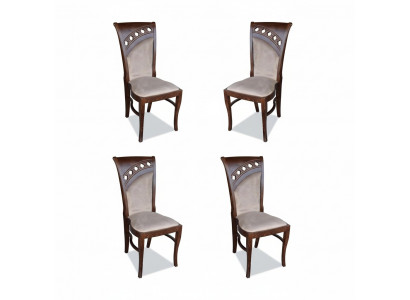 Design Still 4x Grupp Fauteuil Still Set Samett Textil Nei Iesszëmmer Restaurant
