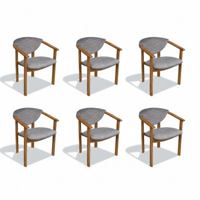 Garnitur Komplett K27 6x Designer Stull Set Iesszëmmer Lehn Polster Sëtz Still