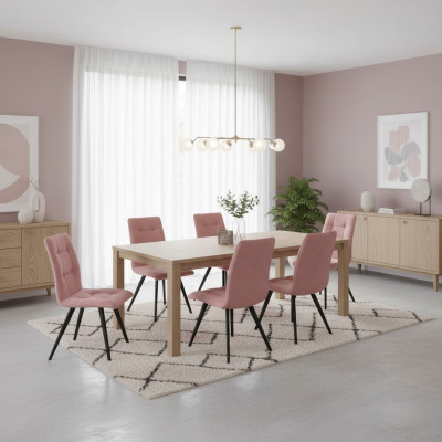 Grupp Sesselen Italienesch Luxus Miwwelen Garnitur Iesssall Stull Set 6x Still