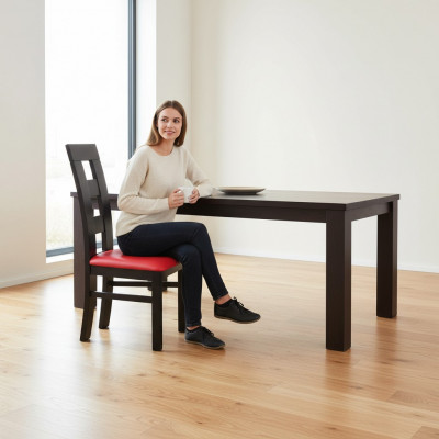 Design Set 6x Sëtz Grupp Textil Polster Still Gastro Iesszëmmer Stoff