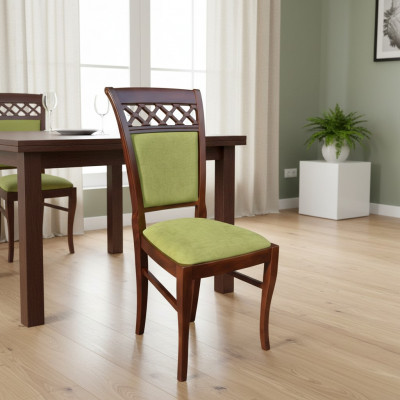 Iesszëmmer Still Holz Design Fauteuil Polster Set 6x Still Stull Textil Gruppen