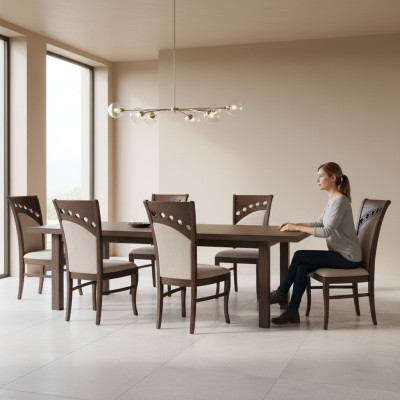 Garnitur Kichen Wunnzëmmer Iesszëmmer Set Designer Stull Set 6x Still Polster