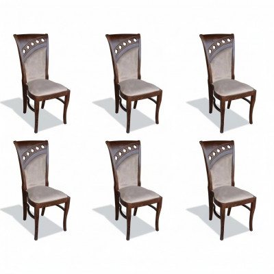 Garnitur Kichen Wunnzëmmer Iesszëmmer Set Designer Stull Set 6x Still Polster