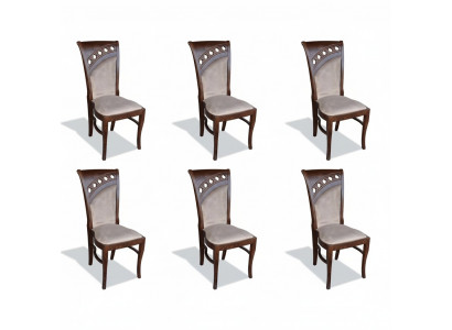 Garnitur Kichen Wunnzëmmer Iesszëmmer Set Designer Stull Set 6x Still Polster