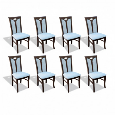 Lehnstull Garnitur Stillen Gastro Iesszëmmer Textil Stoff Set 8x Design Still Holz