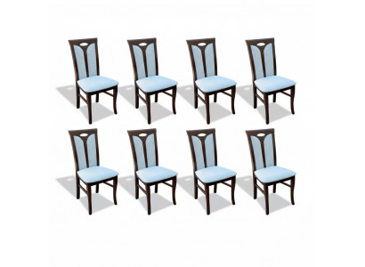 Lehnstull Garnitur Stillen Gastro Iesszëmmer Textil Stoff Set 8x Design Still Holz