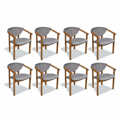 Set Garnitur Sëtz Polster Wunnzëmmer Design Iess-Stull Zëmmer Grupp 8x Stullen