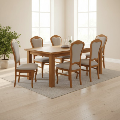 Komplett Sëtzgrupp Design Iesszëmmer Stull Set Stiller 8x Garnitur Gruppe Nei