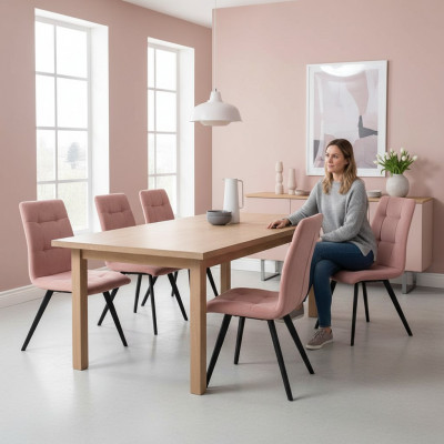 Stull 8x Iesszëmmer Polsterstull Fernseh Lounge Textil Sëtz Fauteuil Set Nei Club