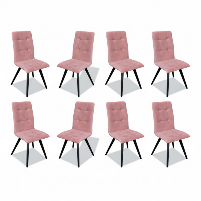Stull 8x Iesszëmmer Polsterstull Fernseh Lounge Textil Sëtz Fauteuil Set Nei Club