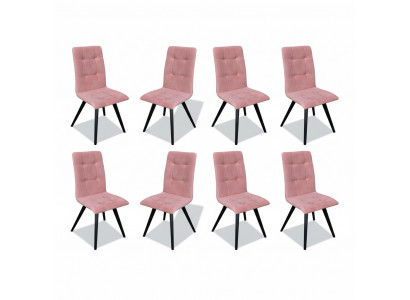 Stull 8x Iesszëmmer Polsterstull Fernseh Lounge Textil Sëtz Fauteuil Set Nei Club