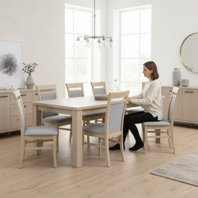 Këssenstull Sëtz Fauteuil Set Kichen Still Veranda Stull 8x Iesszëmmer Massiv Nei