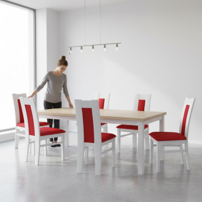 Stull 8x Iesszëmmer Polsterstull Lounge Textil Fauteuil Set Nei Kichen Still Sëtz