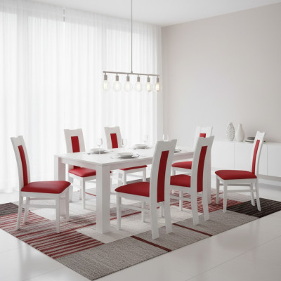 Stull 8x Iesszëmmer Polsterstull Lounge Textil Fauteuil Set Nei Kichen Still Sëtz