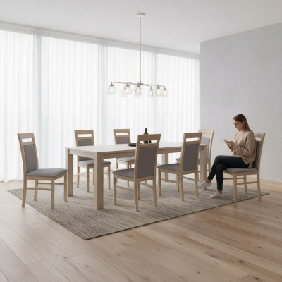 Garnitur Sesselen Luxus Nei 8x Stull Stull Polster Design Lounge Iess Sëtz Grupp