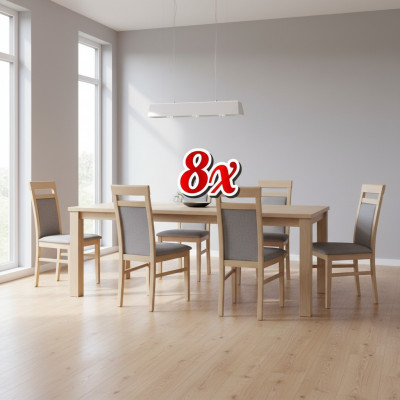 Garnitur Sesselen Luxus Nei 8x Stull Stull Polster Design Lounge Iess Sëtz Grupp