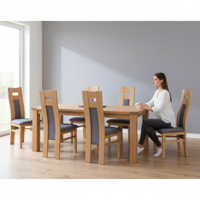 Komplett Garnitur 8x Designer Stull Set Iesszëmmer Lehn Polster Sëtz Still Stoff