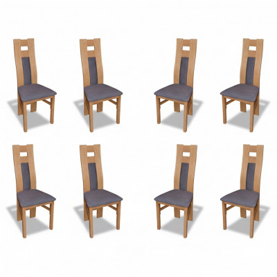 Komplett Garnitur 8x Designer Stull Set Iesszëmmer Lehn Polster Sëtz Still Stoff