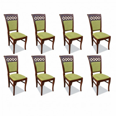 Stull 8x Iesszëmmer Polstersëtz Lounge Textil Sëtz Sessel Set Nei Club Fernseh