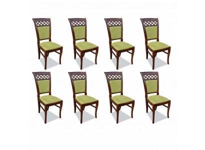Stull 8x Iesszëmmer Polstersëtz Lounge Textil Sëtz Sessel Set Nei Club Fernseh