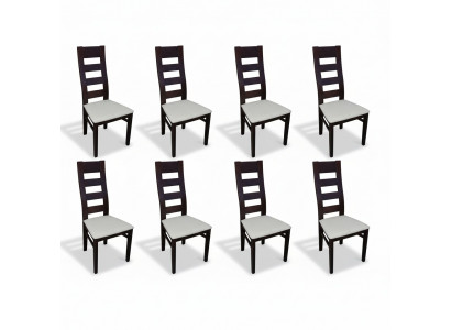 Grupp Sëtz Polster Lehn Still Garnitur Holz Massiv Luxus Sëtz Set 8x Stull