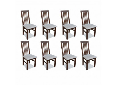 Iesszëmmer Stoff Miwwelen Fauteuil Set 8x Stull Design Lienfauteuil Polster Still Gastro