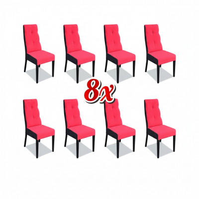 Designer Still Zesummestellung Komplett K63 Stull Set Iesszëmmer Lehn Polster Sëtz 8x