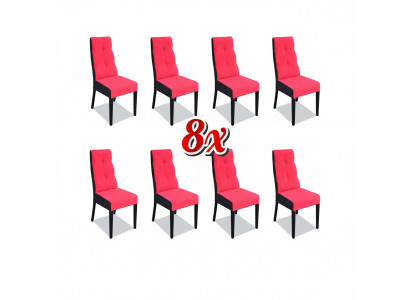 Designer Still Zesummestellung Komplett K63 Stull Set Iesszëmmer Lehn Polster Sëtz 8x
