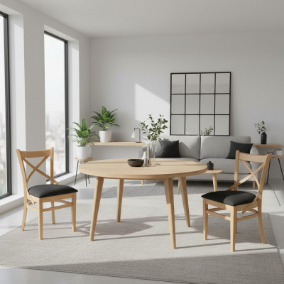 Design Stullset Grupp Polsterung Textil 4x Still Miwwelen Luxus Lehn Still Nei